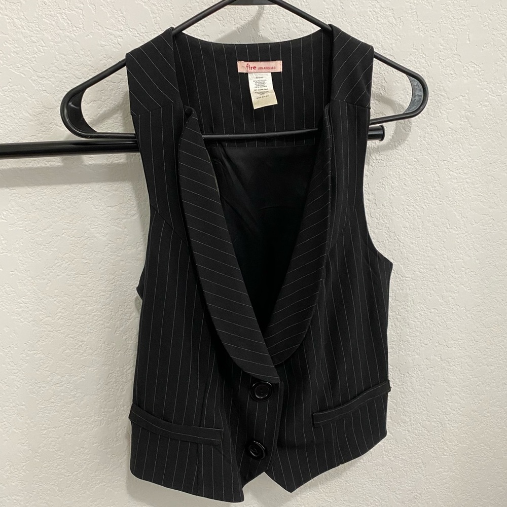 Vintage Fire by Los Angeles Ladies Pinstripe Vest Size Large